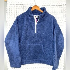 J Crew Sherpa Quarter Zip Pullover